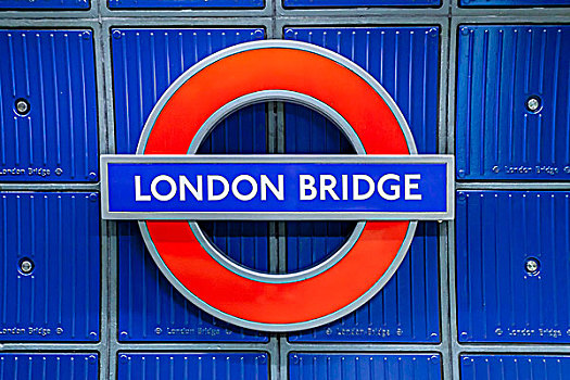 地铁,标识,伦敦桥,车站,伦敦,英格兰,英国,欧洲