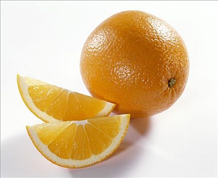 橙子,两个,橙子片