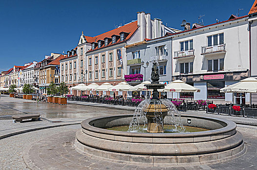 喷泉,广场,波兰