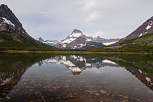 湖,攀升,冰川国家公园,蒙大拿,美国