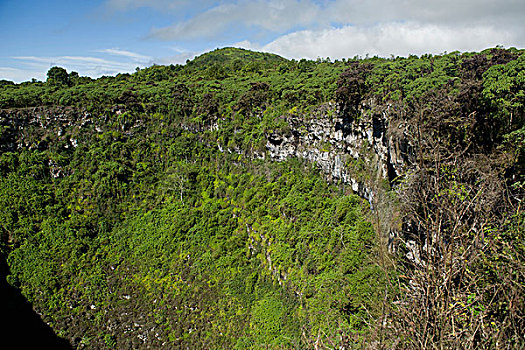 凹,火山囗,圣克鲁斯岛,加拉帕戈斯