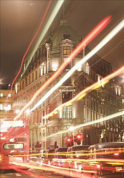 伦敦,街景,夜晚