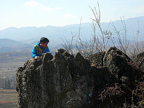 攀登,山峰,云贵高原,运动,锻炼,强身,健体