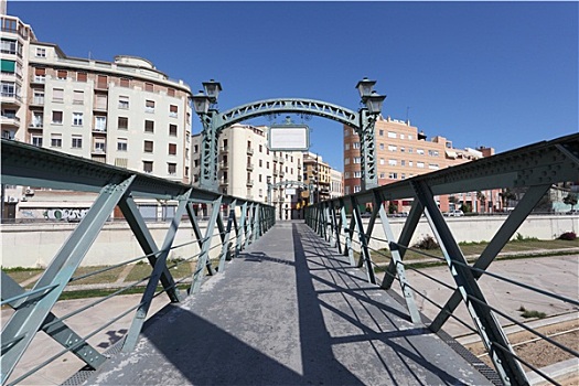 桥,上方,河,马拉加,西班牙
