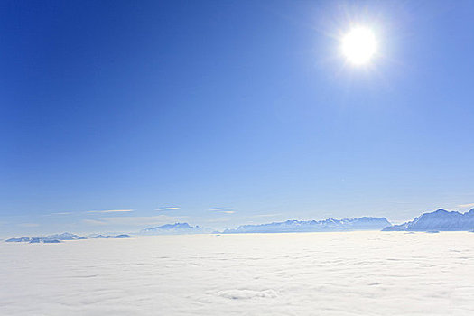 雾,遮盖,萨尔札赫河谷,萨尔茨堡,奥地利