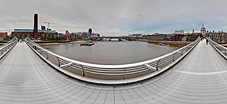 具有现代气息的英国伦敦泰晤士河上的桥