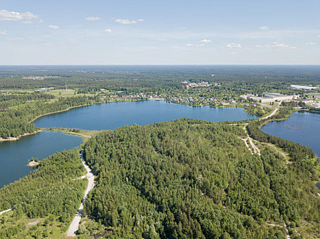 湖,俯视,拉脱维亚