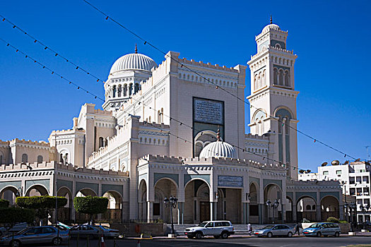 仰视,清真寺,阿尔及利亚,的黎波里,利比亚
