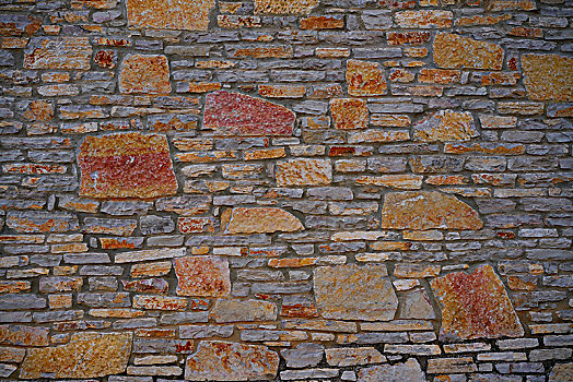 砖石建筑,石墙,不同,尺寸,石头