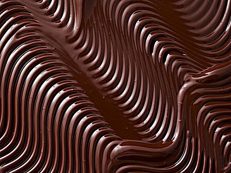波状,巧克力糖衣