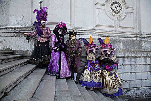 威尼斯,意大利,面具,服饰,狂欢