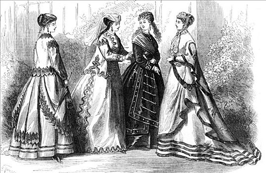 九月,时尚,巴黎,法国,1867年