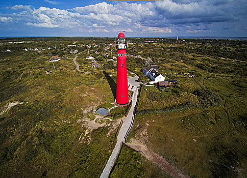 灯塔,岛屿,荷兰,俯视