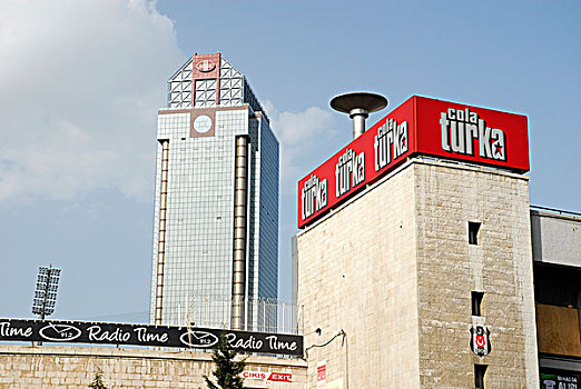 酒店,塔,可乐,广告,体育场,伊斯坦布尔,土耳其