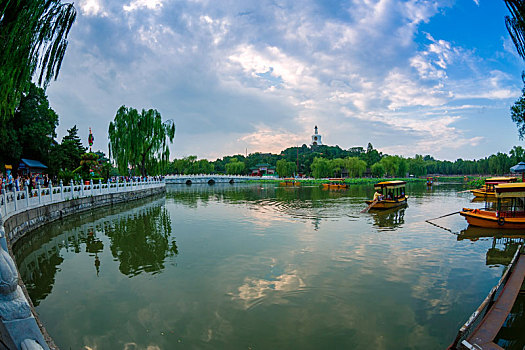 北京北海公园 全景图片