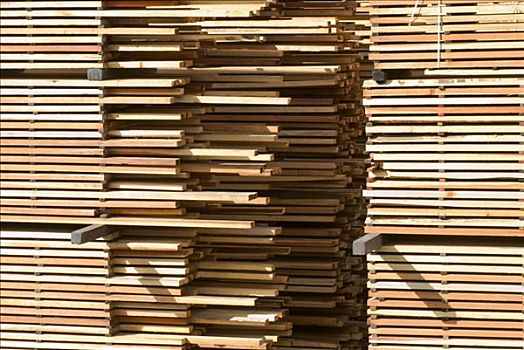 一堆,木板,木材场,加利福尼亚,美国