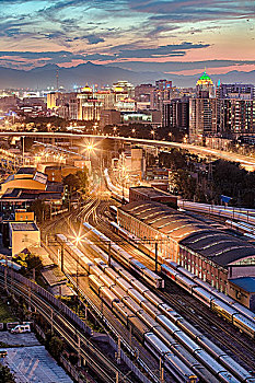 北京站外铁路轨道