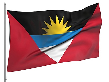 飞,旗帜,安提瓜和巴布达,国家