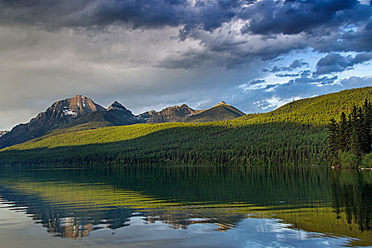 生动,湖,冰川国家公园,蒙大拿,美国