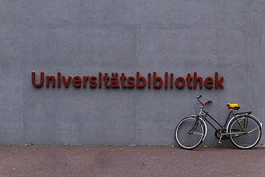 文字,德国,大学图书馆,自行车,魏玛,图林根州,欧洲