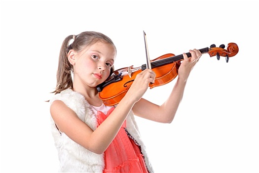 漂亮,小女孩,演奏,小提琴