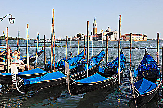意大利,威尼斯,圣乔治奥,马焦雷湖,教堂,小船