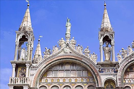 高,局部,大教堂,威尼斯,意大利