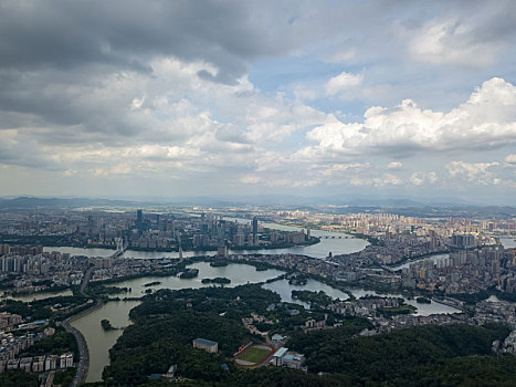 广东惠州市区航拍风光