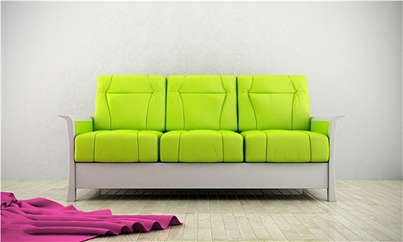 绿色,现代,沙发