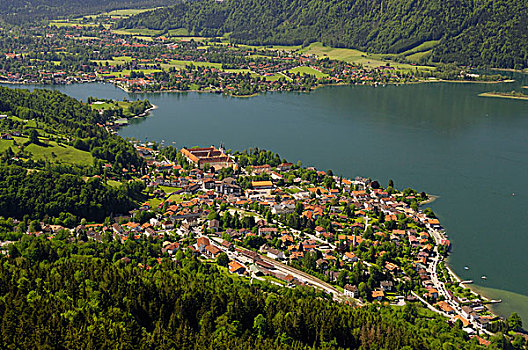 泰根湖,乡村,巴伐利亚