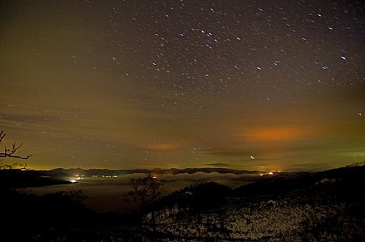 湖,星空