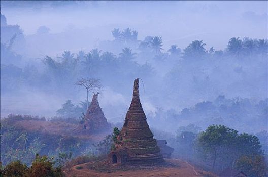 晨雾,缅甸