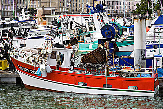 渔船,港口,法国