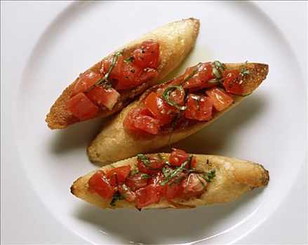 烤面包,西红柿,托斯卡纳,意大利