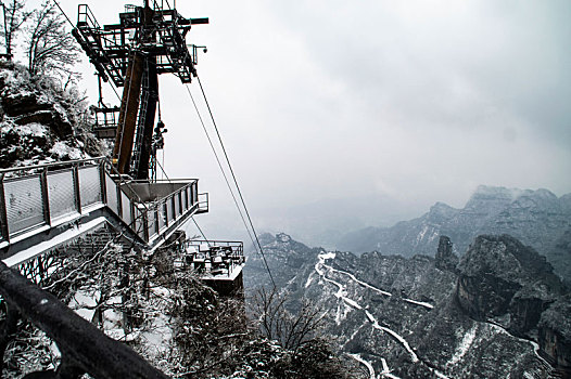 张家界冰雪天天门山索道