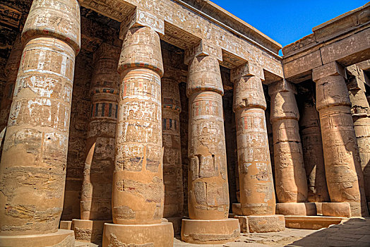 柱子,寺庙,卡尔纳克神庙,复杂,路克索神庙,埃及
