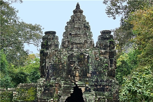 高棉,庙宇,特写