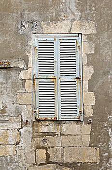 特写,窗户,百叶窗,雷岛,法国
