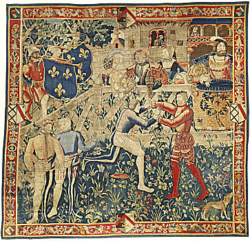会面,国王,亨利三世,挂毯,艺术家,西欧,艺术