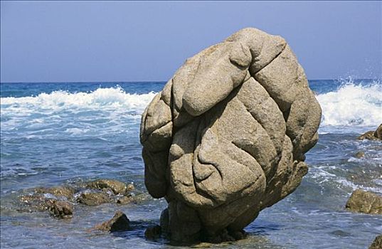 石头,自然,湾,撒丁岛,意大利