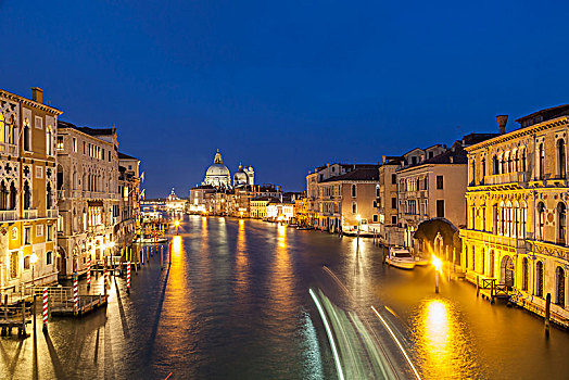 夜晚,大运河,威尼斯