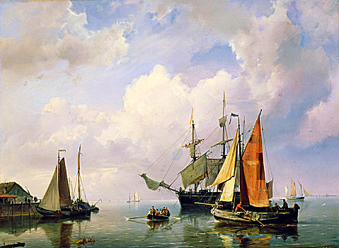 海景,19世纪,艺术家