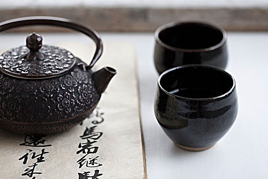 茶壶,两个,红茶,碗