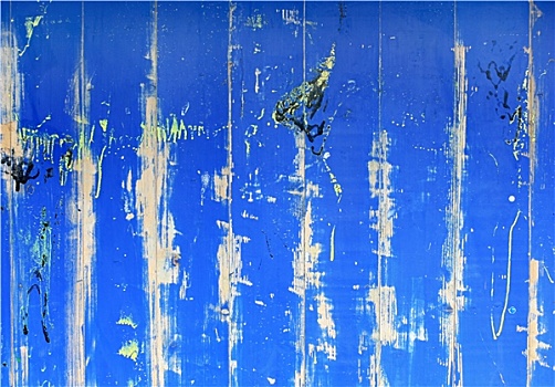 抽象,涂绘,蓝色,低劣,木质,墙壁,背景