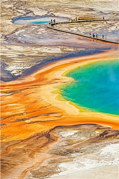 色彩折射,水池,黄石国家公园