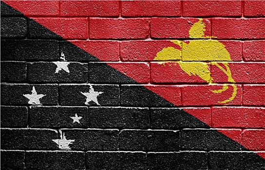 旗帜,巴布亚新几内亚,砖墙