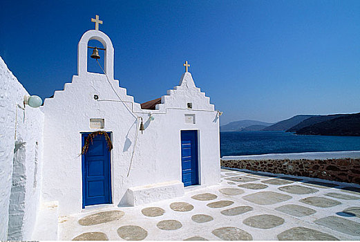 教堂,米克诺斯岛,岛屿,希腊