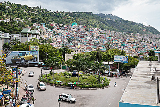 后面,贫民窟,百叶窗,太子港,海地,中美洲