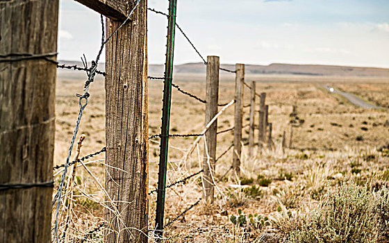 围栏,乡村风光,蒙大拿,美国