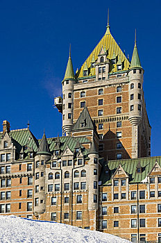 夫隆特纳克城堡,魁北克,城市,加拿大